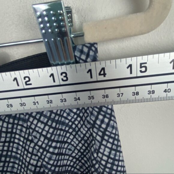 Anthropologie Ranna Gill Aven Midi Skirt Grid Plaid Print Zipper Size XS Boho - Picture 10 of 12
